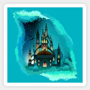 Fantasy fairyland gothic medieval kingdom. Sticker